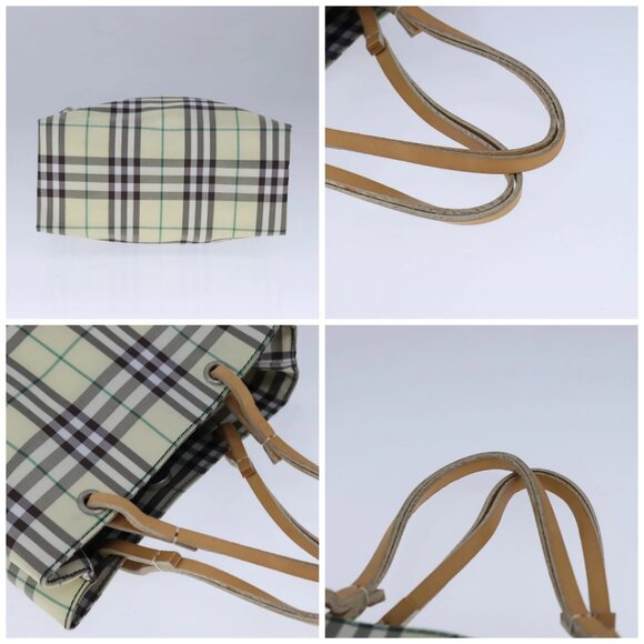 BURBERRY Nova Check Hand Bag Nylon Yellow Auth ti2489 - Picture 15 of 16